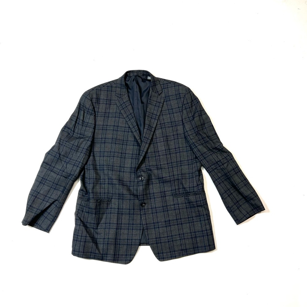 Michael Kors Men's Navy & Gray Plaid Sport Coat